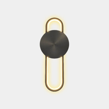 Oval Wall Lamp Aluminum LED, Black / White