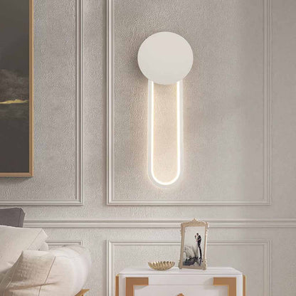 Oval Wall Lamp Aluminum LED, Black / White
