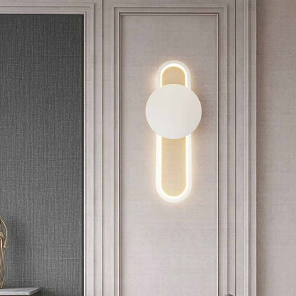 Oval Wall Lamp Aluminum LED, Black / White