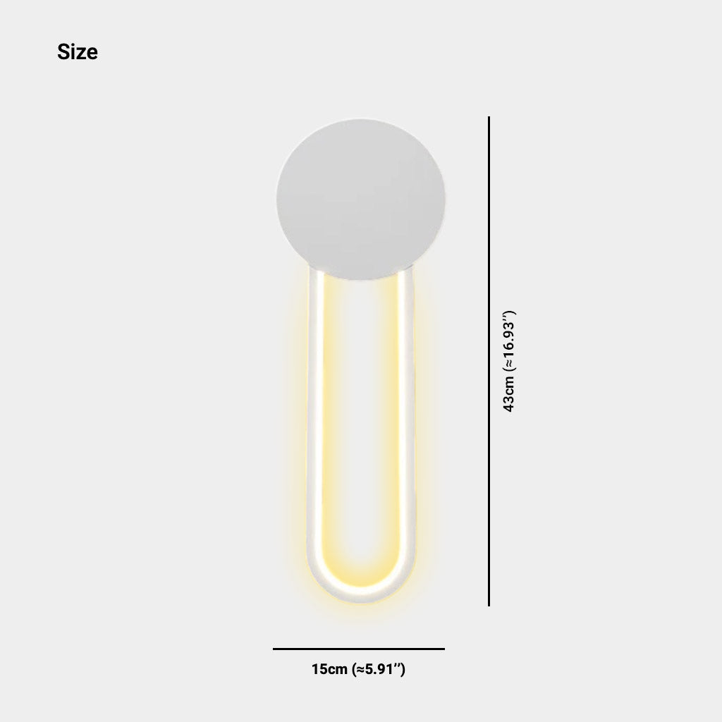 Oval Wall Lamp Aluminum LED, Black / White