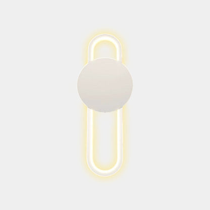 Oval Wall Lamp Aluminum LED, Black / White
