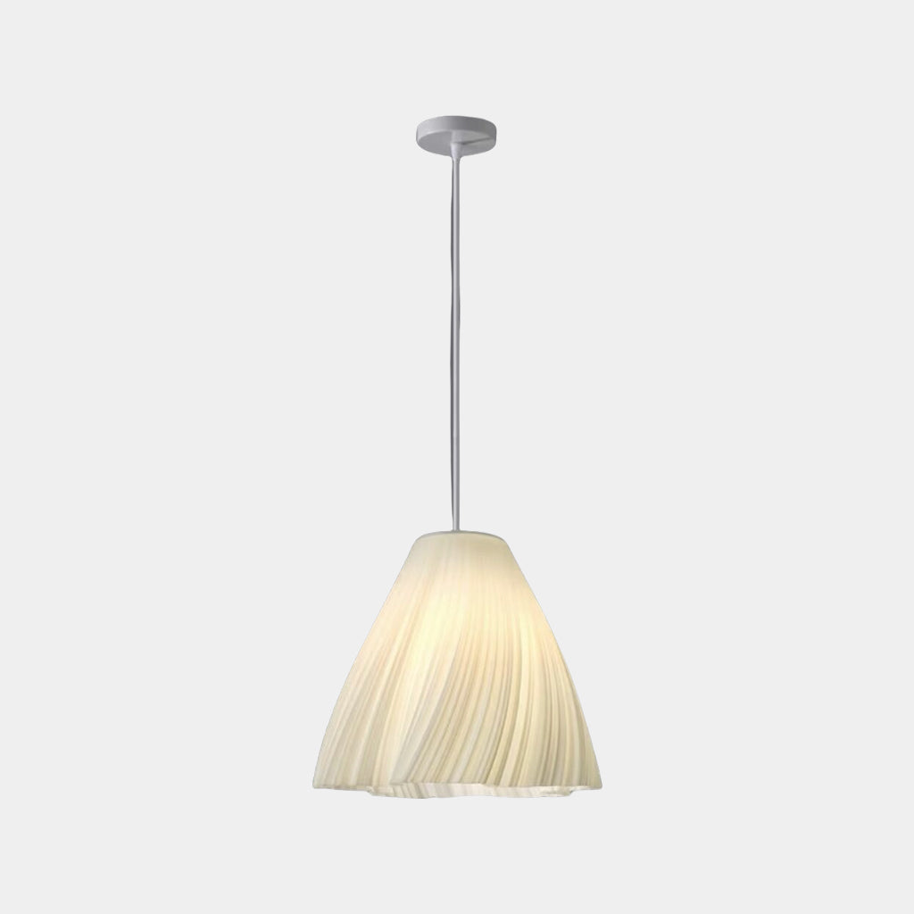 Pendant Light Nordic 3D Printed Pleated Acrylic Small Indoor, White