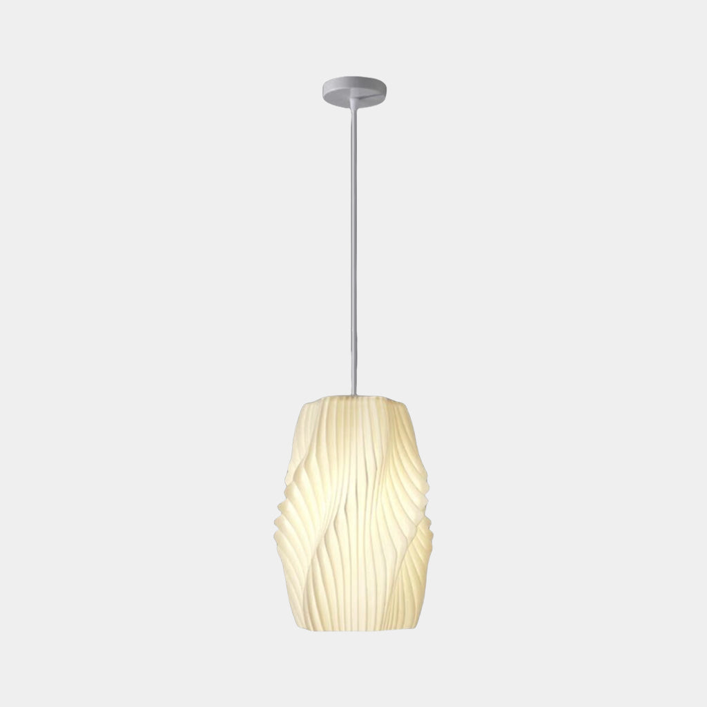 Pendant Light Nordic 3D Printed Pleated Acrylic Small Indoor, White