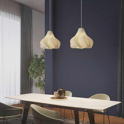 Pendant Light Nordic 3D Printed Pleated Acrylic Small Indoor, White
