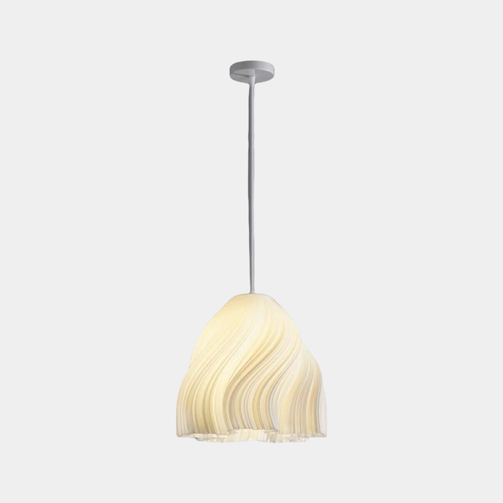 Pendant Light Nordic 3D Printed Pleated Acrylic Small Indoor, White