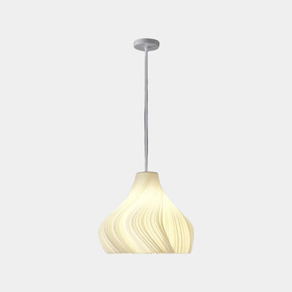 Pendant Light Nordic 3D Printed Pleated Acrylic Small Indoor, White