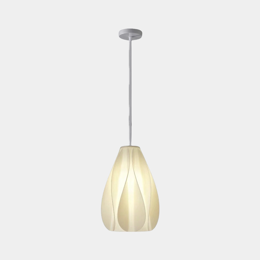 Pendant Light Nordic 3D Printed Pleated Acrylic Small Indoor, White
