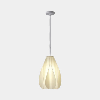 Pendant Light Nordic 3D Printed Pleated Acrylic Small Indoor, White