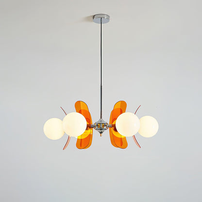 Ulano Chandelier Brown &Orange