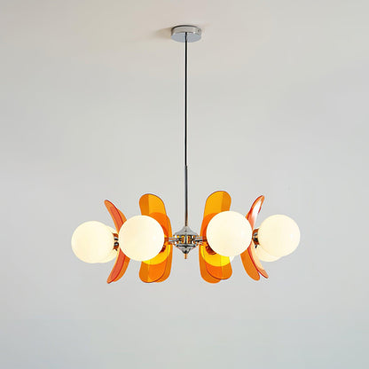 Ulano Chandelier Brown &Orange