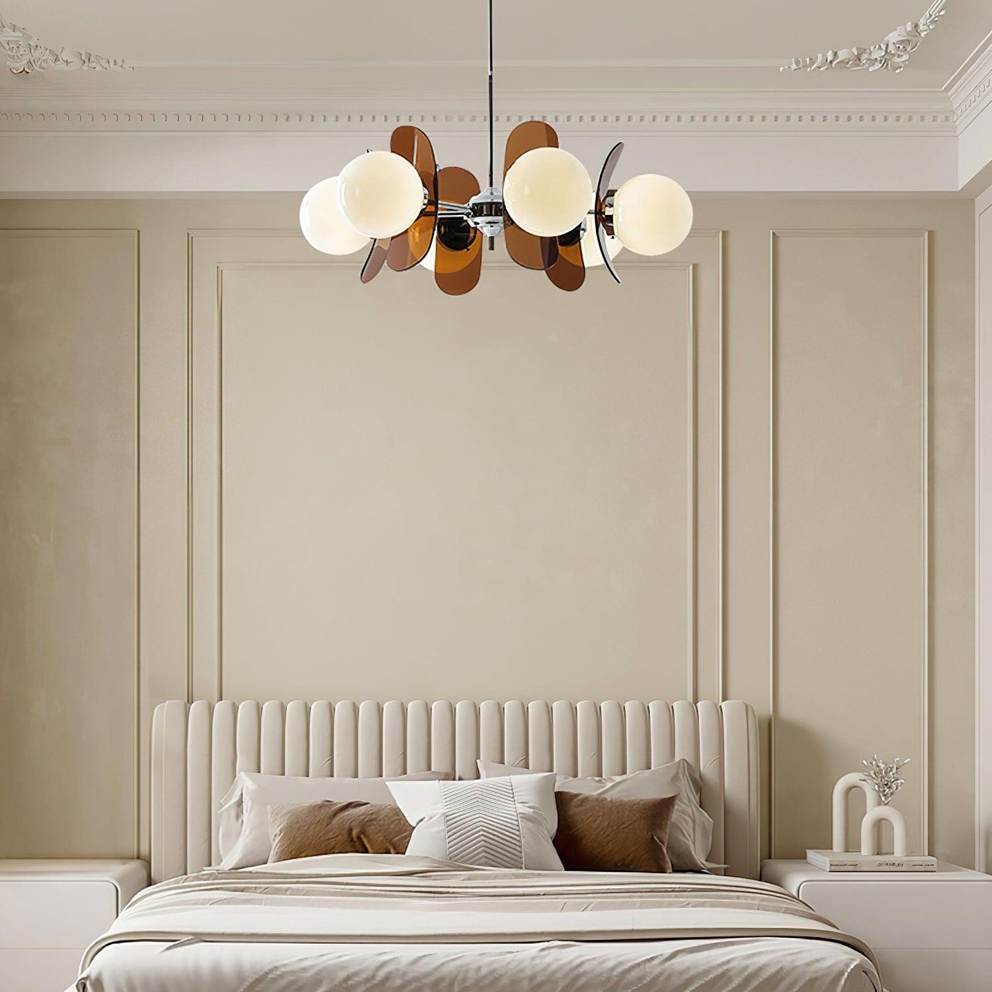 Ulano Chandelier Brown &Orange