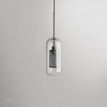 Hessa Contemporary Golden Pendant Light, Glass, Globe/Cylindric