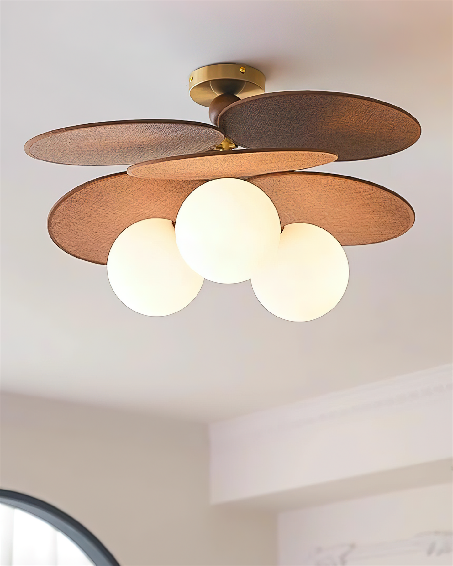 Eldo Wooden Blades Ceiling Light