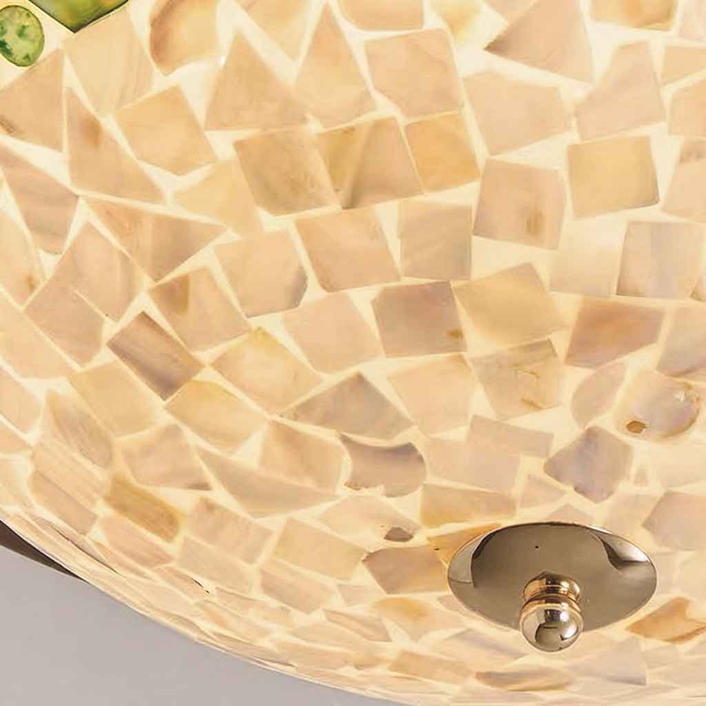 Shell Mosaic Round Ceiling Light Flush Mount