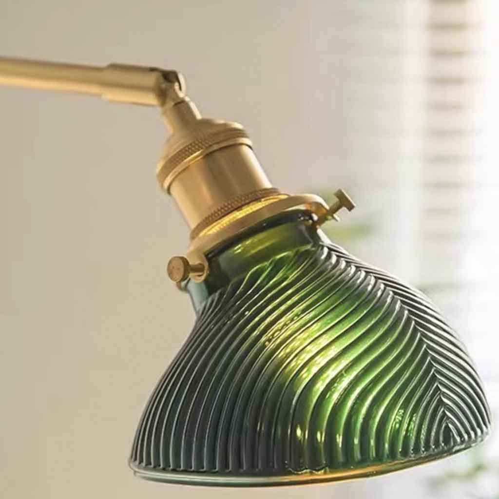 Swing Arm Glass Wall Lamp with Pull Chain
