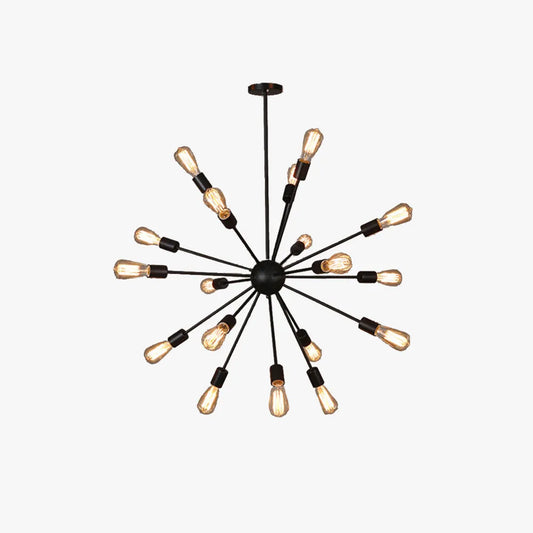 Austin Industrial Chandelier Black Restaurant Dining Room Metal
