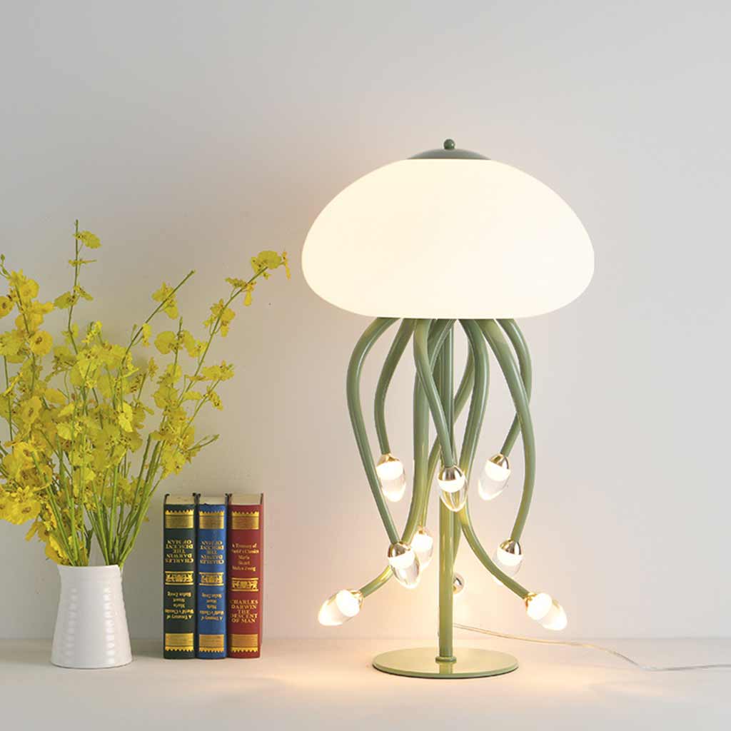 Table Lamp Creative Jellyfish LED, Green / Beige