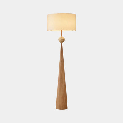 Tapered Floor Lamp Standing with Fabric Shade