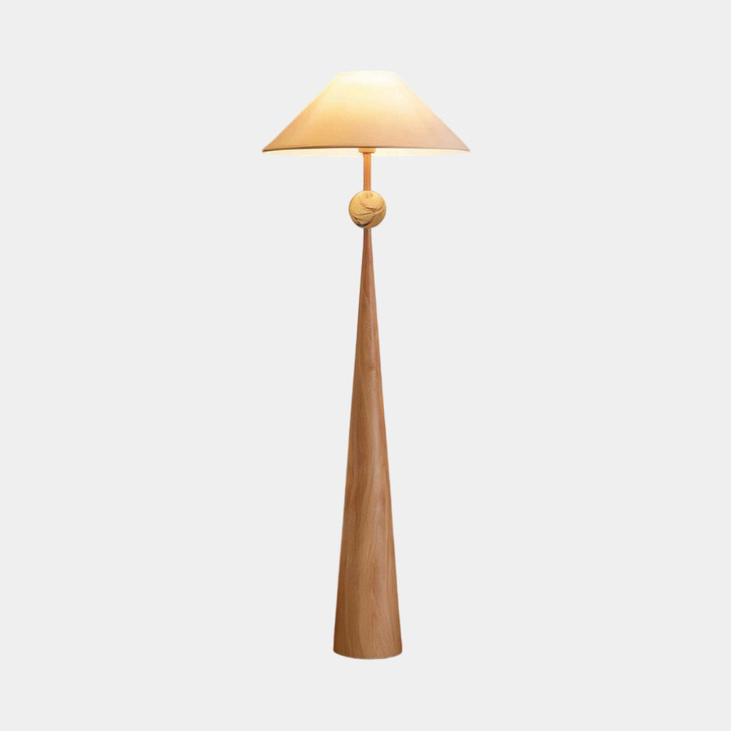 Tapered Floor Lamp Standing with Fabric Shade