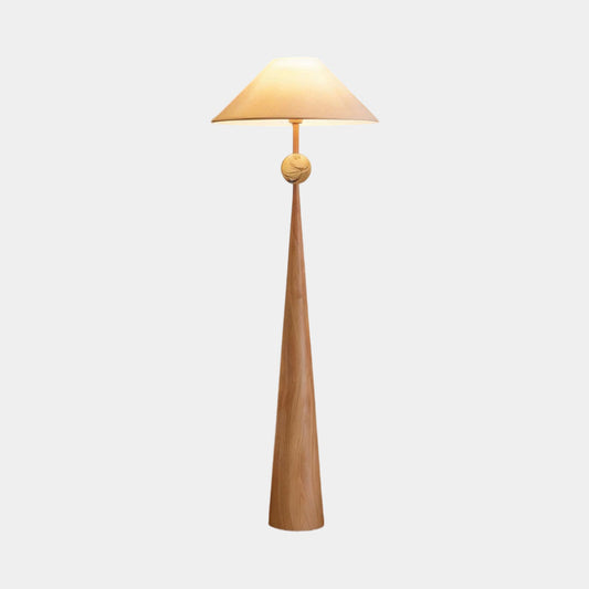 Tapered Floor Lamp Standing with Fabric Shade