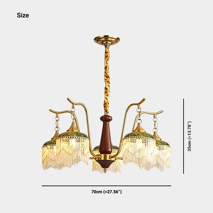 Tassel Chandelier French Branch Multi-Light