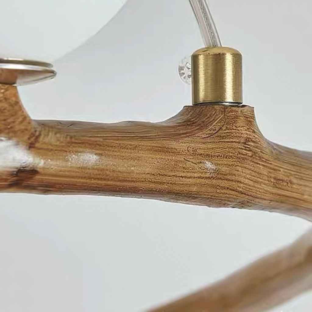 Tree Branch Spiral Chandelier Multi-Globe for High Ceiling