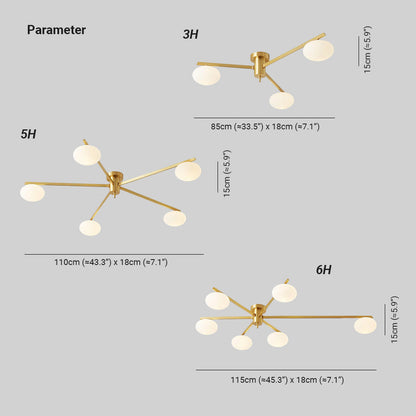 Jania Modern Glass Black Ceiling Light
