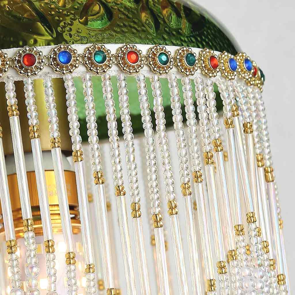Vintage Tassel Wall Sconce Light with Crystal Fringe