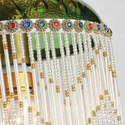 Vintage Tassel Wall Sconce Light with Crystal Fringe