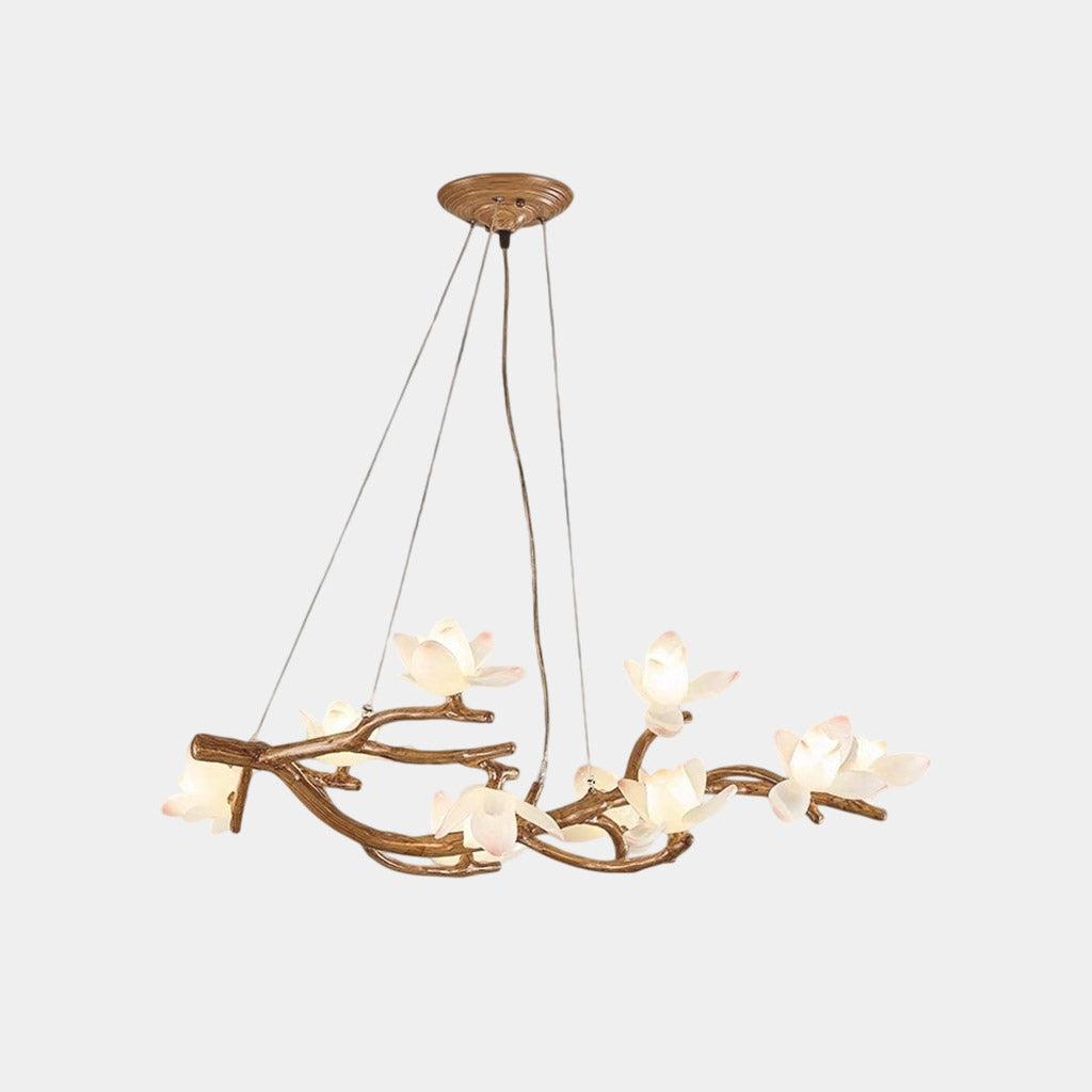 Vintage Tree Branch Lotus Flower Chandelier