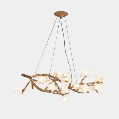 Vintage Tree Branch Lotus Flower Chandelier