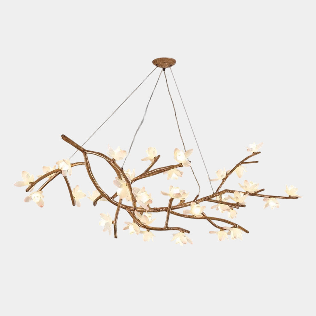 Vintage Tree Branch Lotus Flower Chandelier