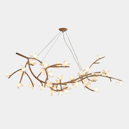 Vintage Tree Branch Lotus Flower Chandelier