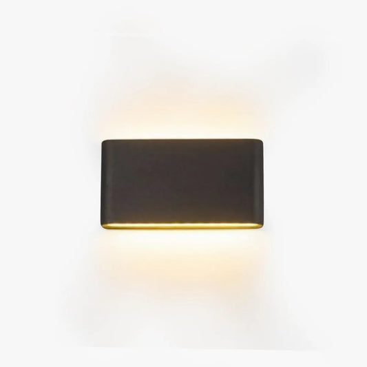 Bastro Modern Rectagulart Waterproof Outdoor Wall Lamp, Black/White