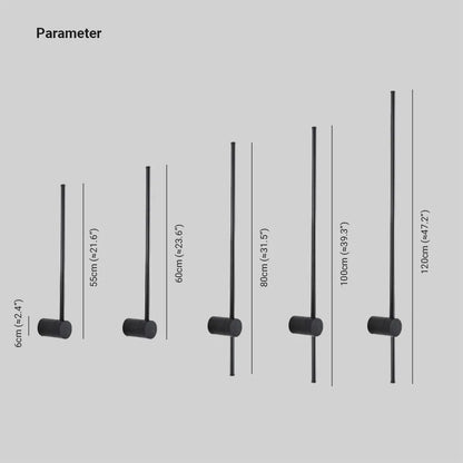 Arisha Modern Minimalist LED Wall Reading Lamp, Black