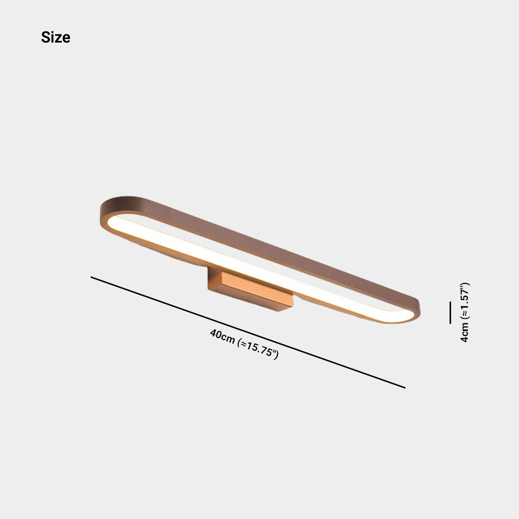 Wall Sconce Bathroom Vanity Lamp Minimalist Linear Oval LED