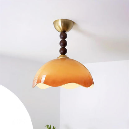 Amberis Vintage Amber Glass Ceiling Light