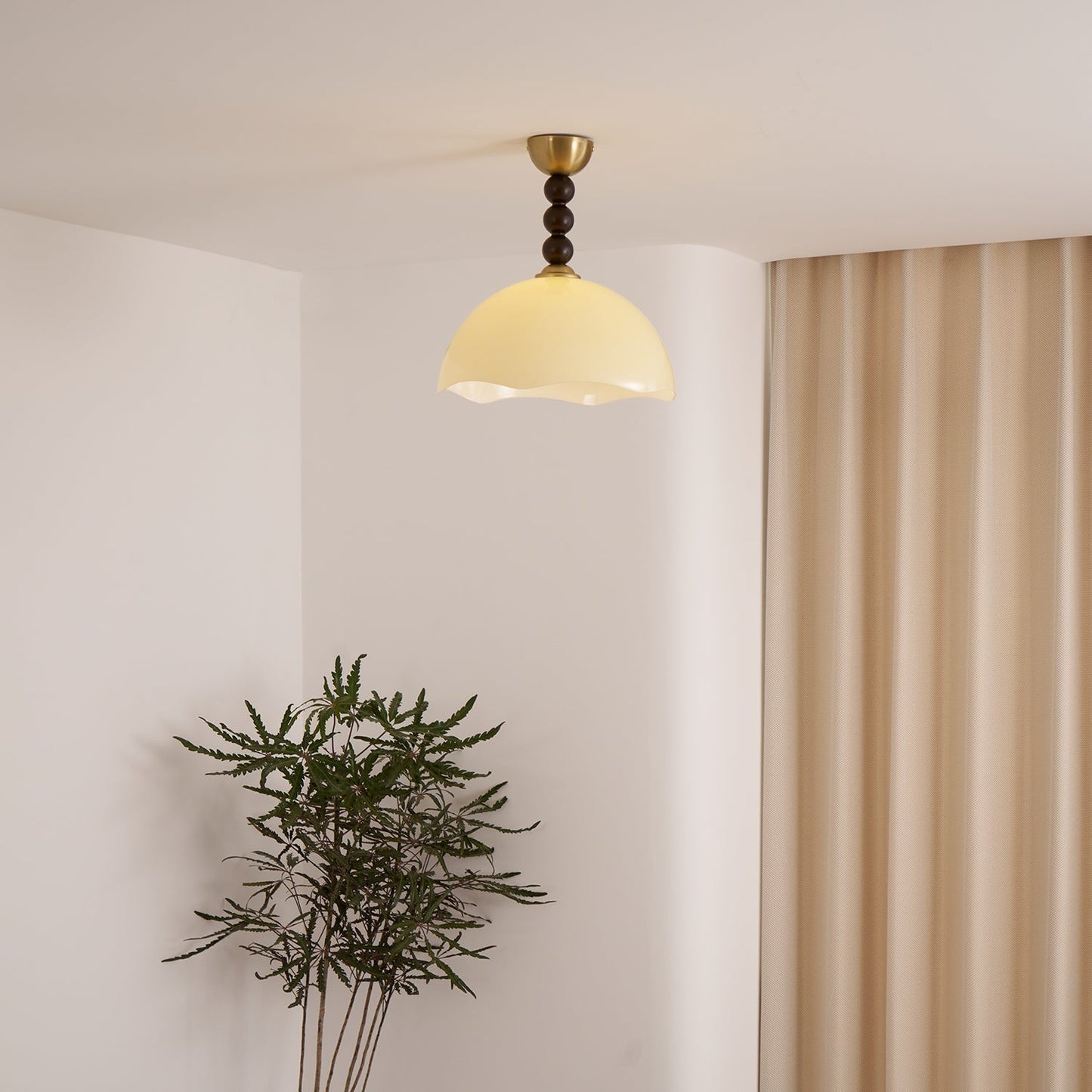 Amberis Vintage Amber Glass Ceiling Light