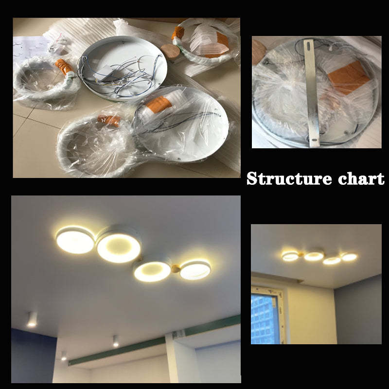 Arisha Round Flush Mount Ceiling Light 3 Colour 3/4/5/6/7 Heads