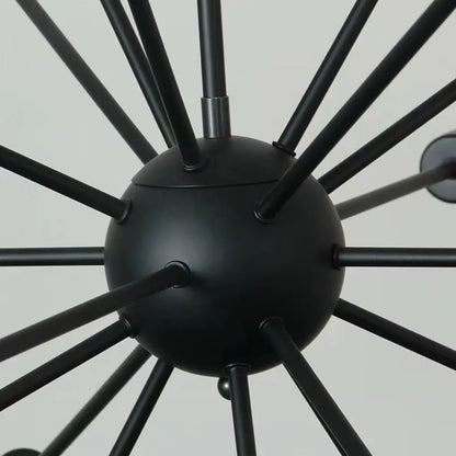 Austin Industrial Chandelier Black Restaurant Dining Room Metal