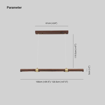 Muto Modern Minimalist Pendant Light, Metal Water Transfer Wood