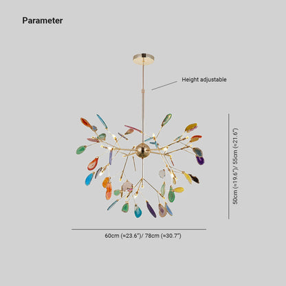 Arisha Flower Branch Semi-flush Mount Ceiling Light, 4 Colour