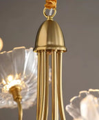 Glass Lotus Leaf Pendant Light - Artistic Floating Design for Modern Home