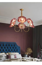 Glass Lotus Leaf Pendant Light - Artistic Floating Design for Modern Home