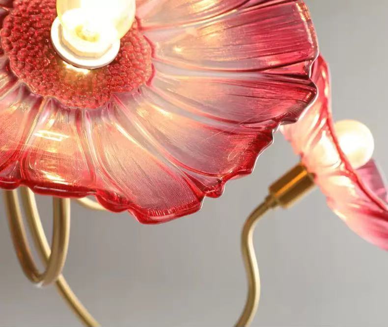 Glass Lotus Leaf Pendant Light - Artistic Floating Design for Modern Home