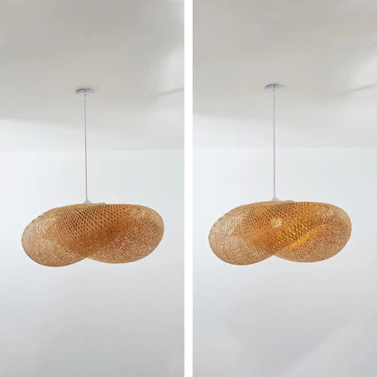 Rinwa Natural Pendant Light for Dining Room/Kitchen Island, Bamboo