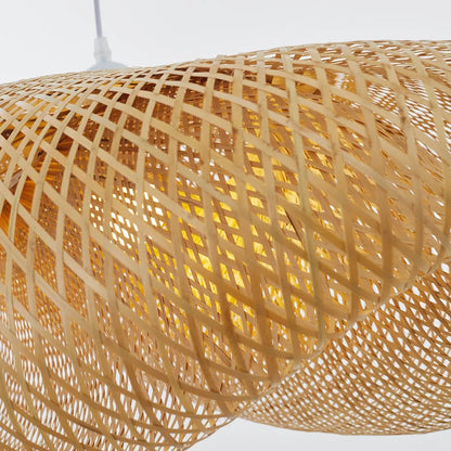 Rinwa Natural Pendant Light for Dining Room/Kitchen Island, Bamboo