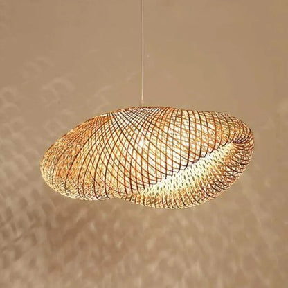 Rinwa Natural Pendant Light for Dining Room/Kitchen Island, Bamboo