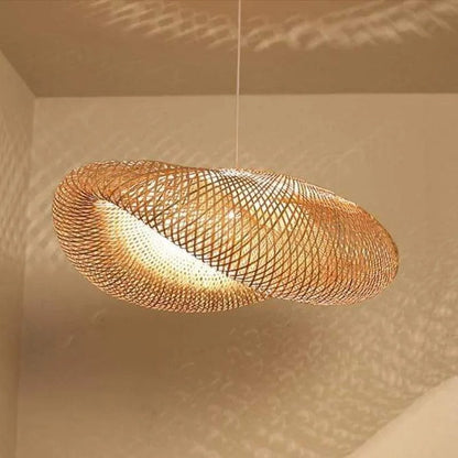 Rinwa Natural Pendant Light for Dining Room/Kitchen Island, Bamboo
