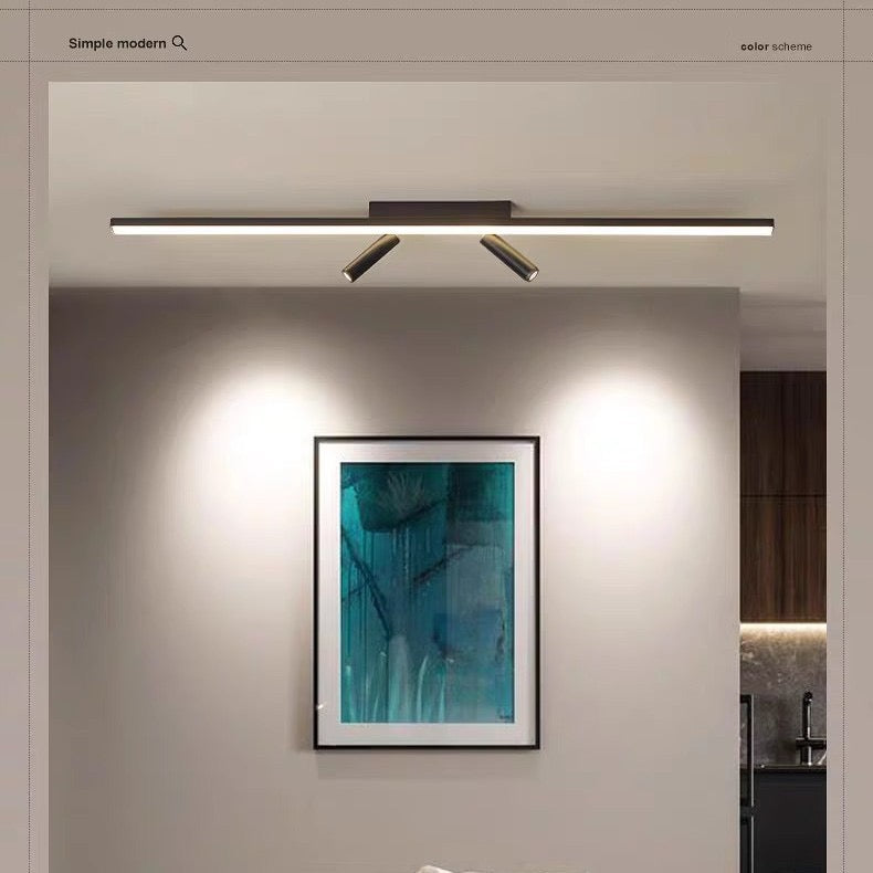 linear led track spotlight system modern flush mount
